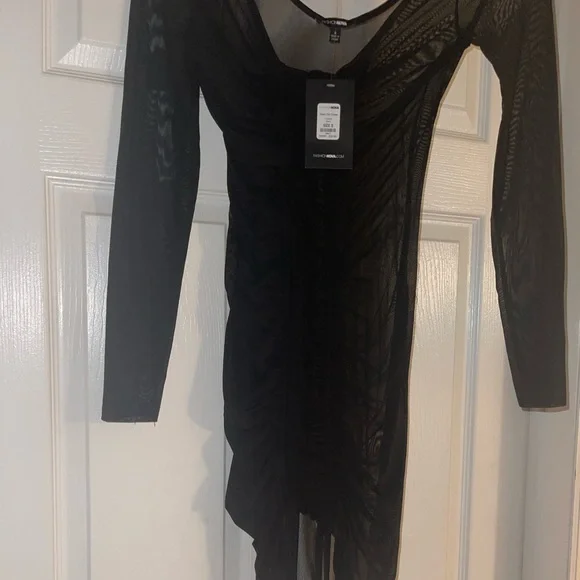 Black Sheer Cover Up Dress - Picture 8 of 9